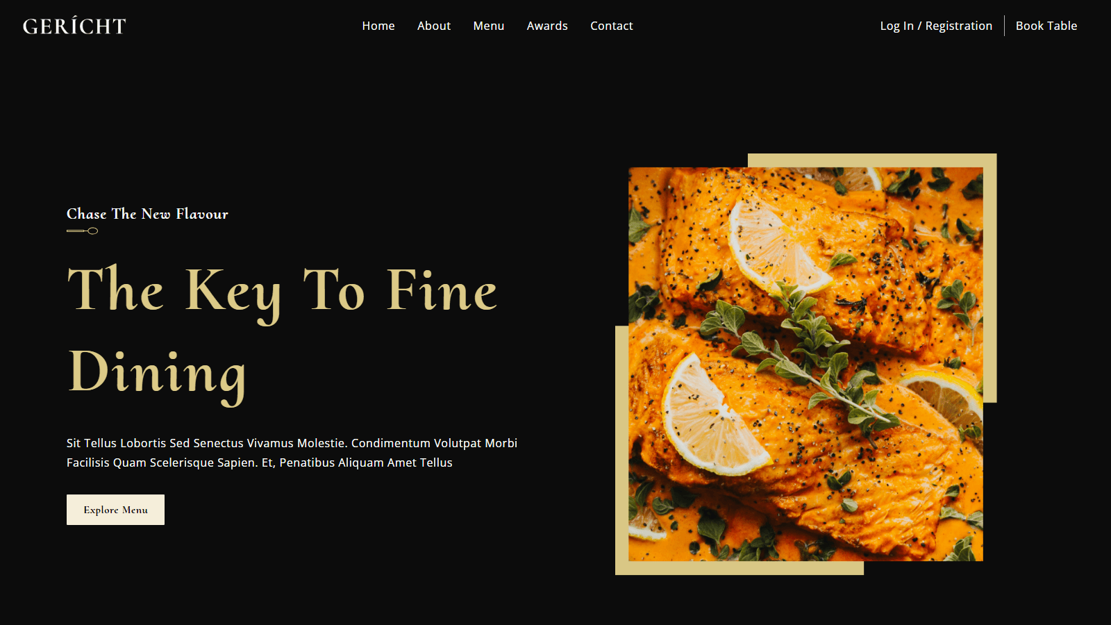 Restaurant Landing Page 2 — Landing page • DH Tech